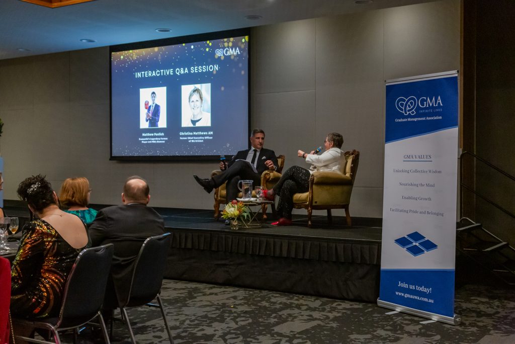 GMA members networking at an event